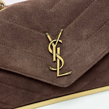 YSL Loulou Small Bag 24cm Coffee Suede 285673