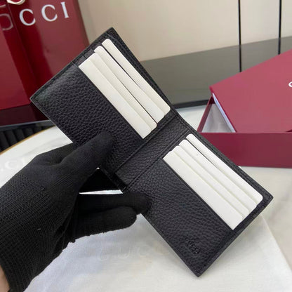 Gucci 25 Wallet 11cm Black Grained Cowhide 290506