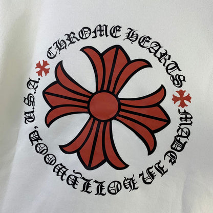 Chrome Hearts Made In Hollywood Plus Cross Long-Sleeve T-Shirt 'White/Red'