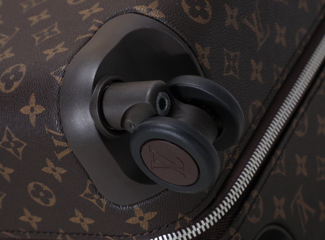 Louis Vuitton Horizon 55 Monogram Suitcase Brown Hot Pink Leather