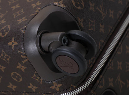 Louis Vuitton Horizon 55 Monogram Suitcase Brown Hot Pink Leather