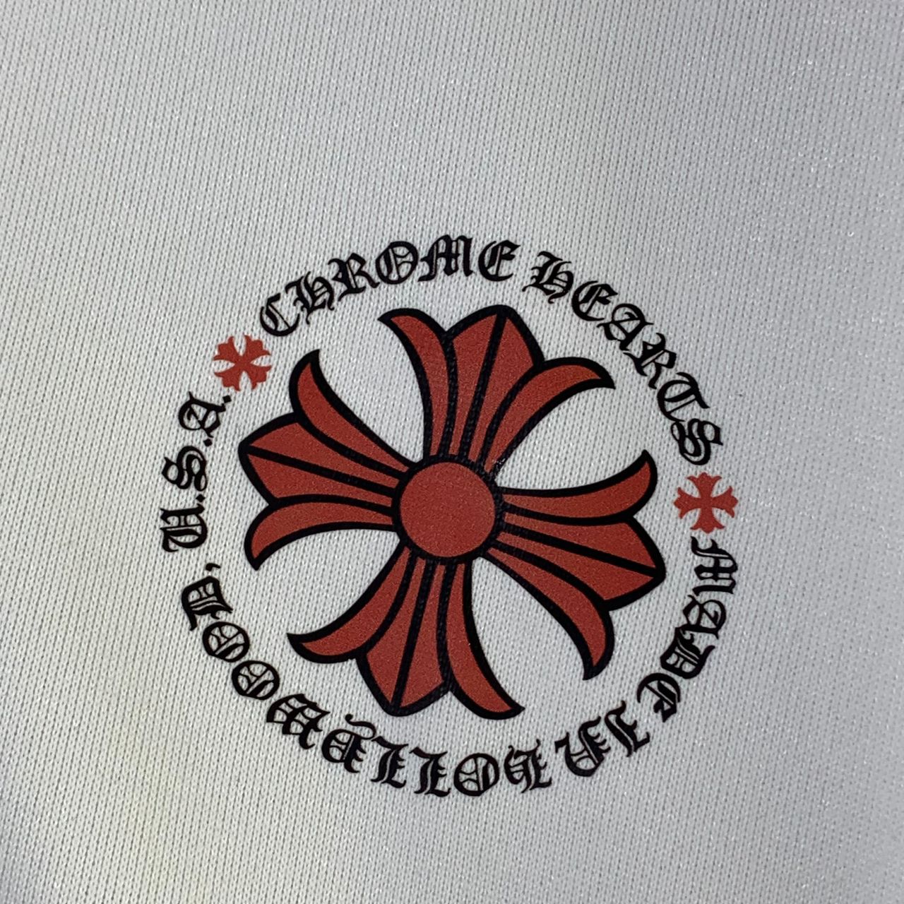 Chrome Hearts Made In Hollywood Plus Cross Long-Sleeve T-Shirt 'White/Red'