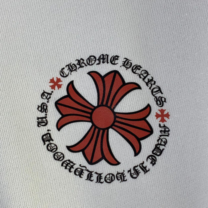 Chrome Hearts Made In Hollywood Plus Cross Long-Sleeve T-Shirt 'White/Red'