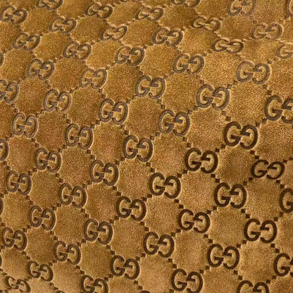 Gucci 25 Beatrix Handbag Brown Gold Suede