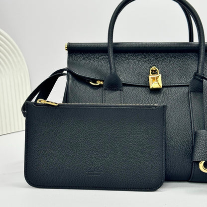 LP Loom L25  Black Lychee Pattern Calfskin 282182