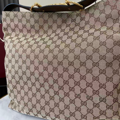 Gucci 25 Beatrix 40cm Handbag Beige mix Dark Brown Canvas Leather 292317