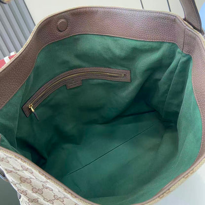 Gucci 25 Beatrix 40cm Handbag Beige mix Dark Brown Canvas Leather 292317