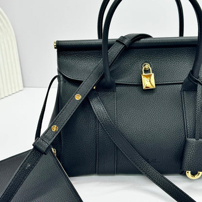 LP Loom L25  Black Lychee Pattern Calfskin 282182