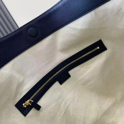 Gucci 25 Beatrix 40cm Handbag Navy Blue Denim Leather 292318