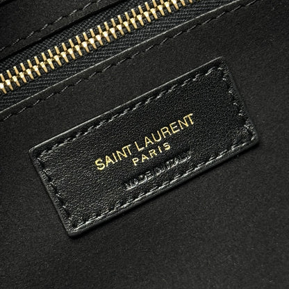 YSL 5 𝐀̀ 7 Bag 24cm Black Patent Leather 285564