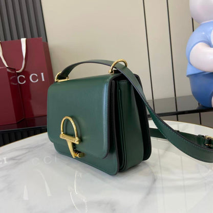 Gucci 25 Siena Bag 22.5cm  Green Gold Leather 292365