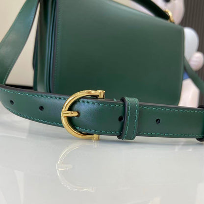 Gucci 25 Siena Bag 22.5cm  Green Gold Leather 292365