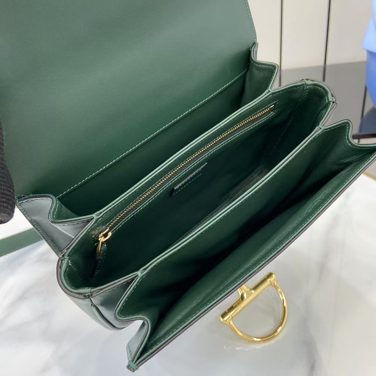 Gucci 25 Siena Bag 22.5cm  Green Gold Leather 292365