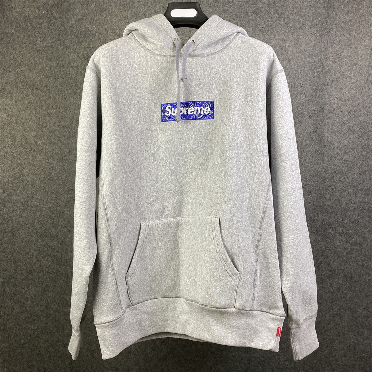 Supreme Bandana Box Logo Hooded Sweatshirt 'Heather Grey'