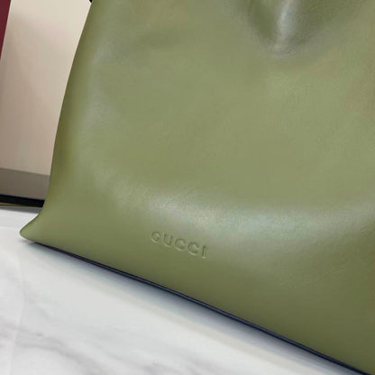 Gucci 25 Beatrix Handbag Green Smooth Cowhide 292565