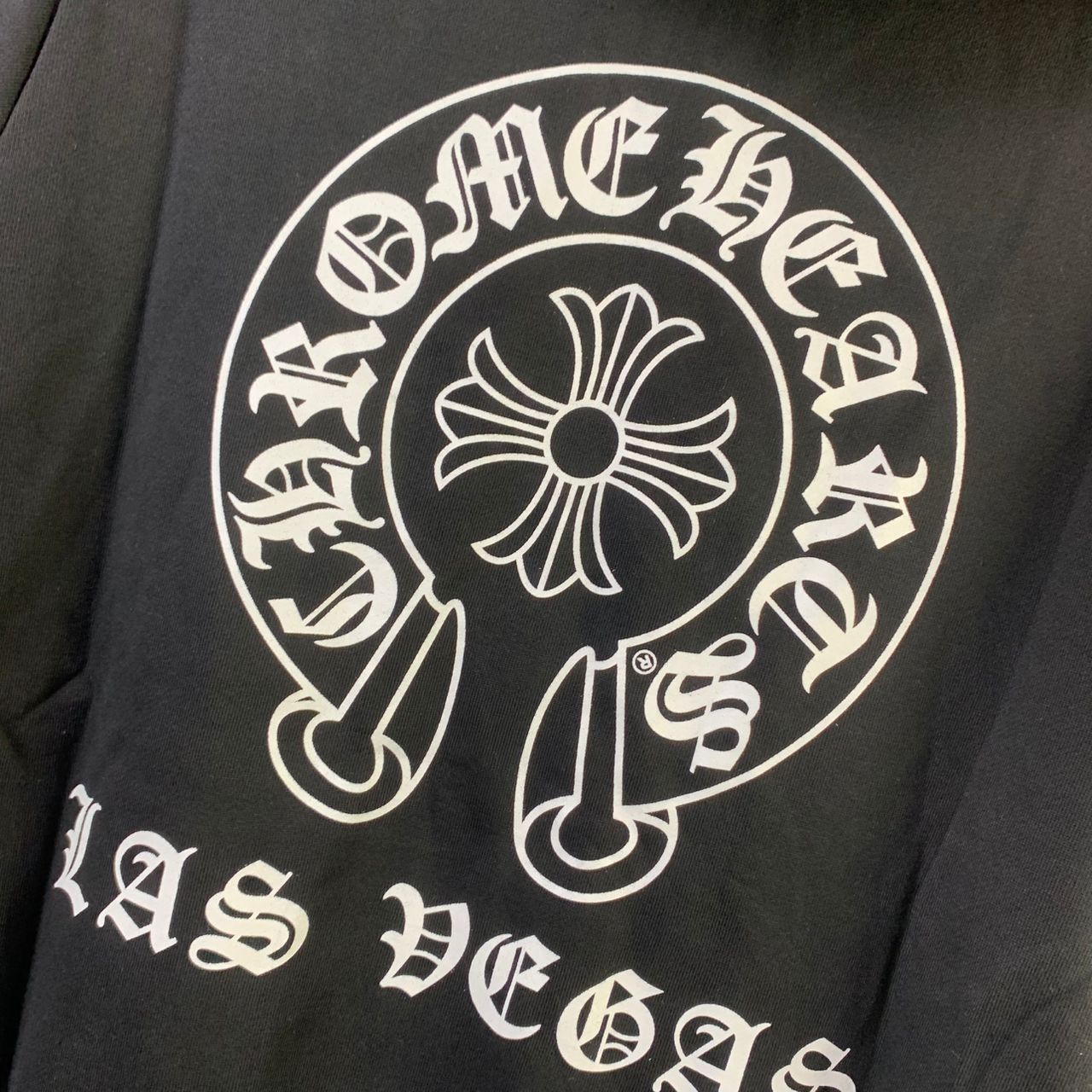 Chrome Hearts Horseshoe Floral Cross-Sleeve Zip Up Hoodie 'Black/White'