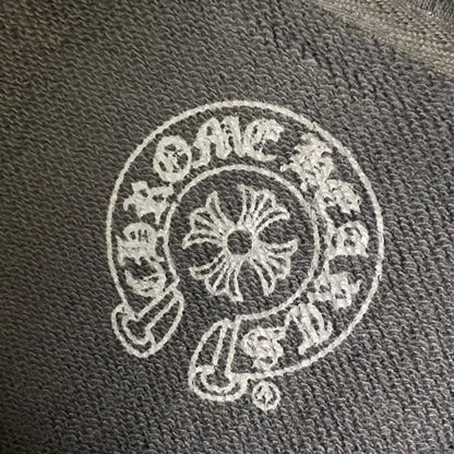 Chrome Hearts Horseshoe Floral Cross-Sleeve Zip Up Hoodie 'Black/White'