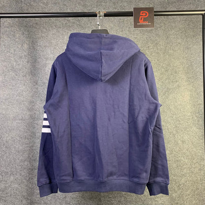Thom Browne CLASSIC LOOPBACK 4-BAR FULL ZIP HOODIE