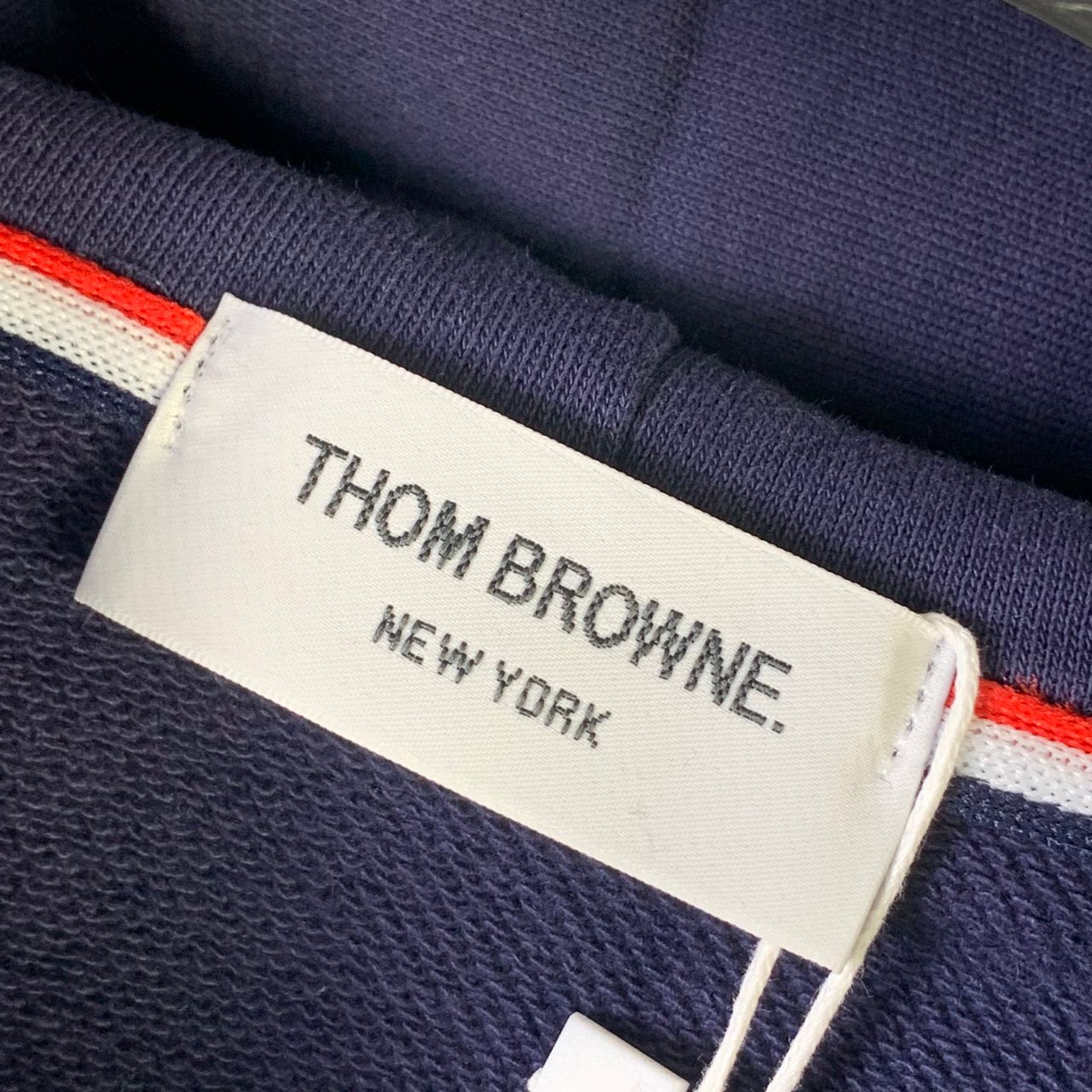 Thom Browne CLASSIC LOOPBACK 4-BAR FULL ZIP HOODIE