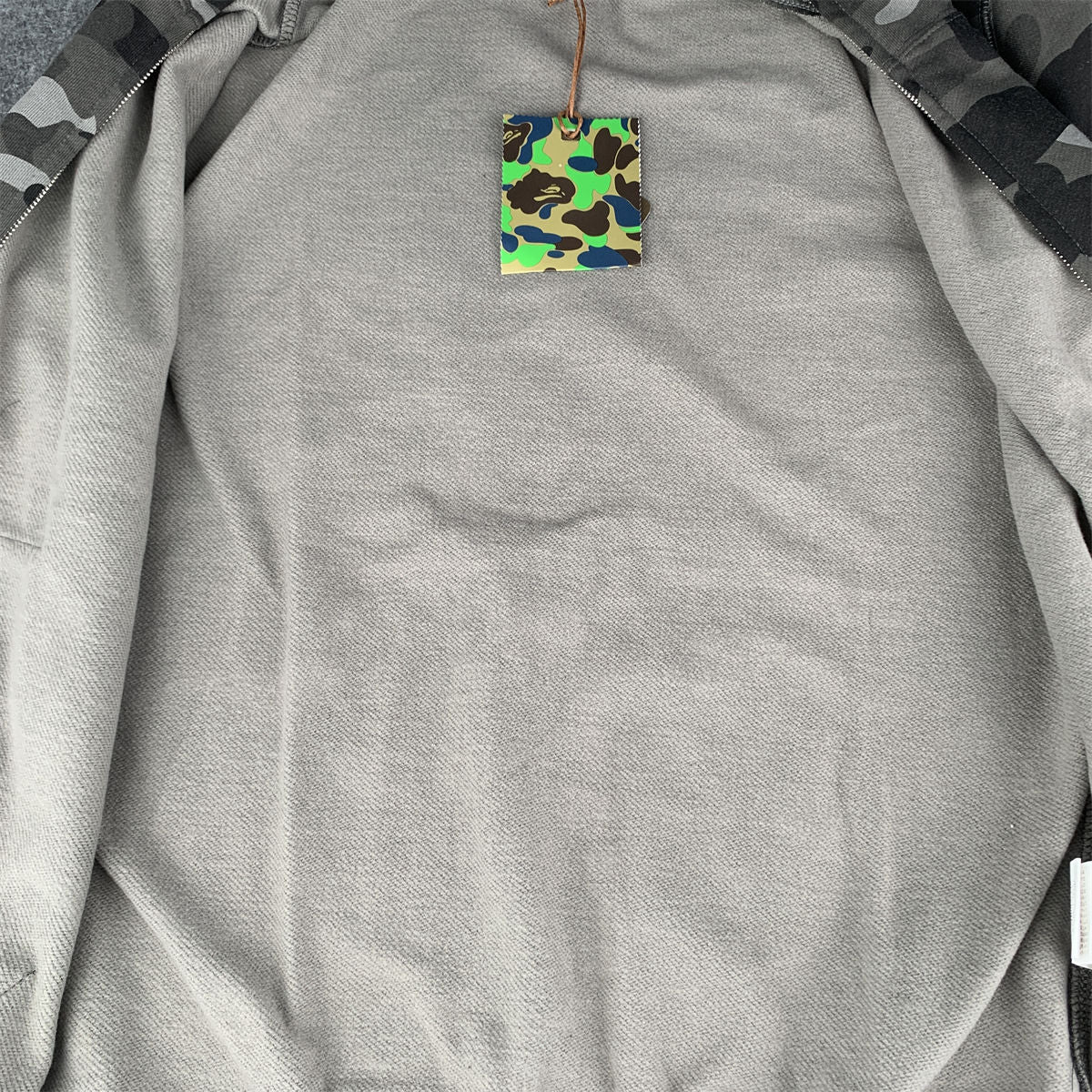 BAPE Grid Camo Shark Full Zip Hoodie 'Black'