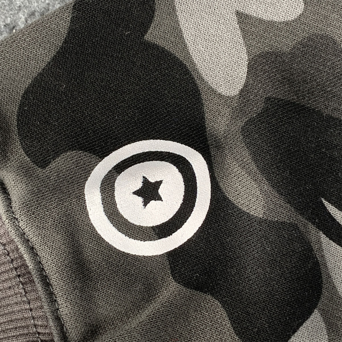 BAPE Grid Camo Shark Full Zip Hoodie 'Black'