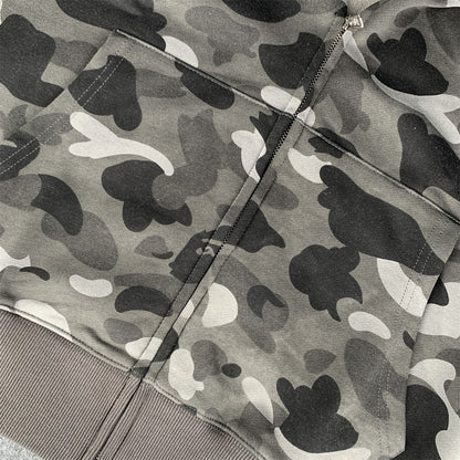 BAPE Grid Camo Shark Full Zip Hoodie 'Black'