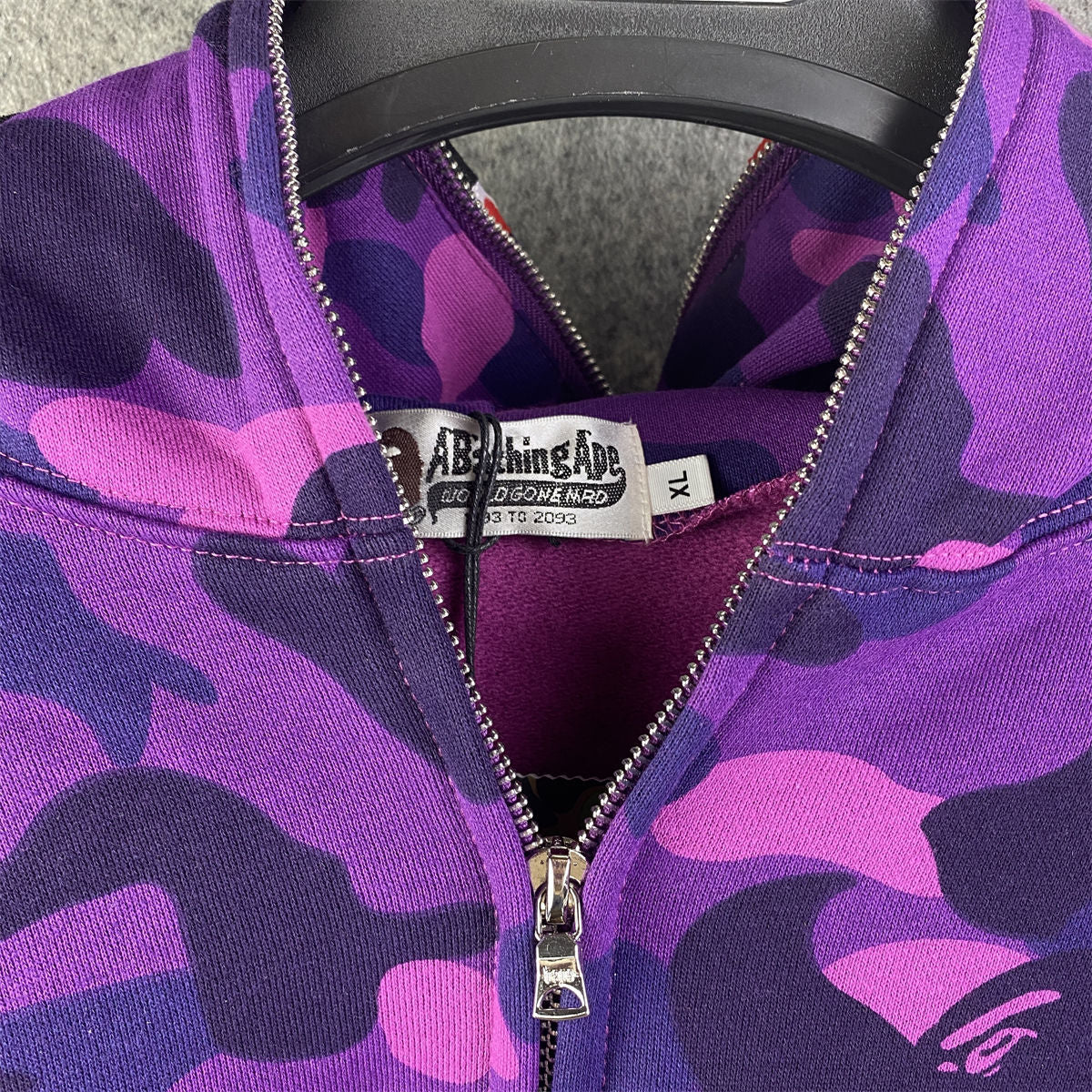 BAPE Color Camo Shark Full Zip Hoodie 'Purple'