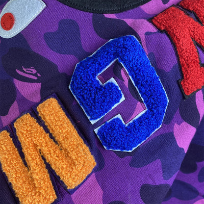 BAPE Color Camo Shark Full Zip Hoodie 'Purple'