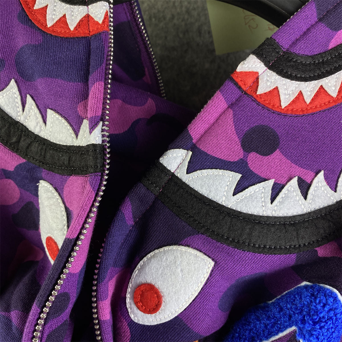BAPE Color Camo Shark Full Zip Hoodie 'Purple'