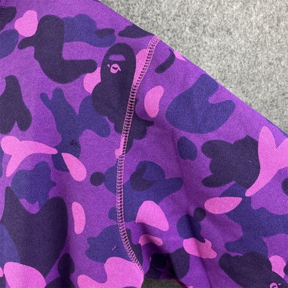 BAPE Color Camo Shark Full Zip Hoodie 'Purple'
