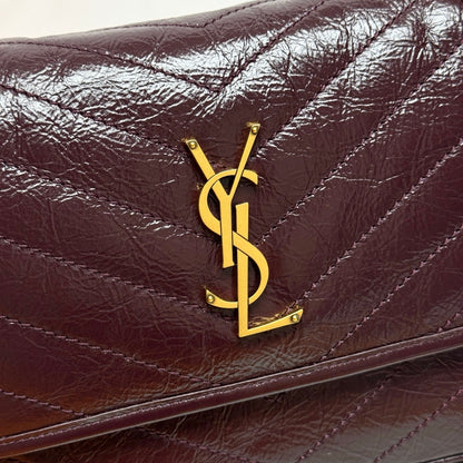 Niki Baby Shoulder Bag 28cm Burgundy Glossy Leather 285484