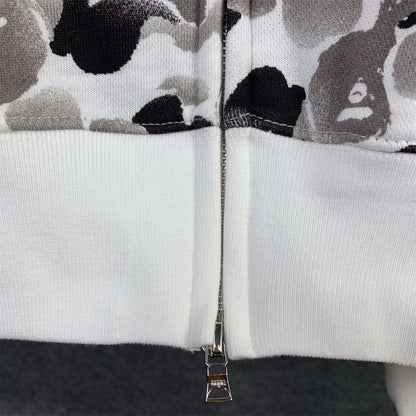 BAPE ABC Camo Double Shark Full Zip Hoodie 'Grey'