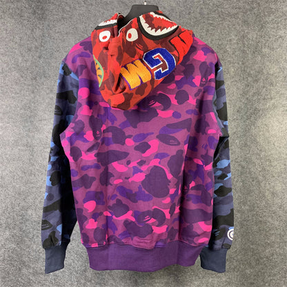 BAPE Color Camo Crazy Shark Full Zip Hoodie 'Multicolor'