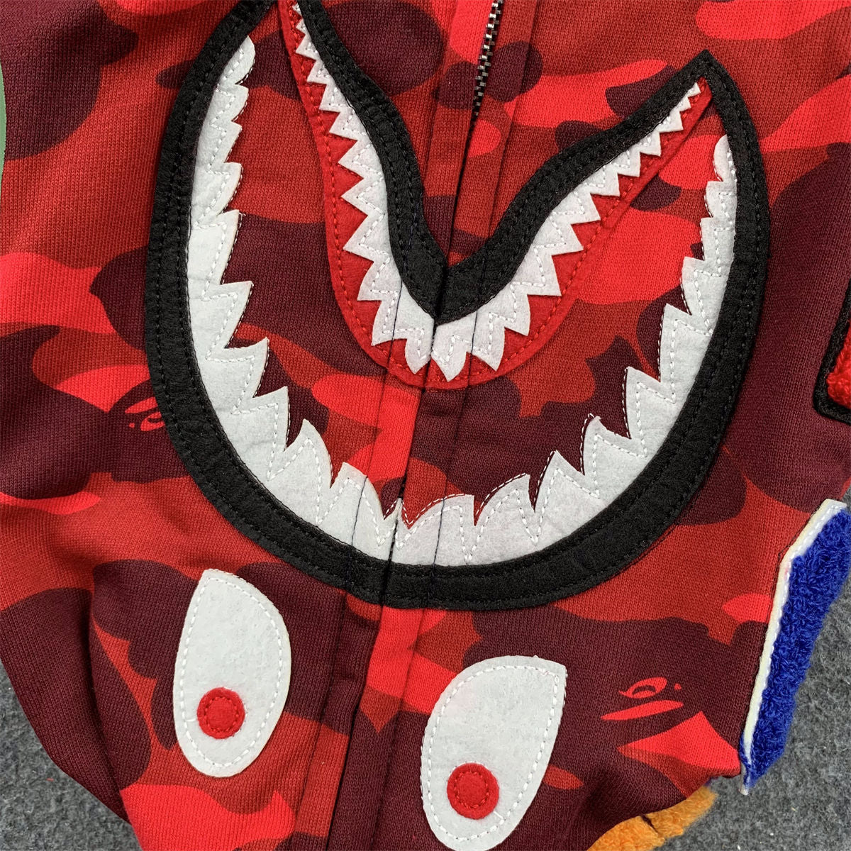 BAPE Color Camo Crazy Shark Full Zip Hoodie 'Multicolor'
