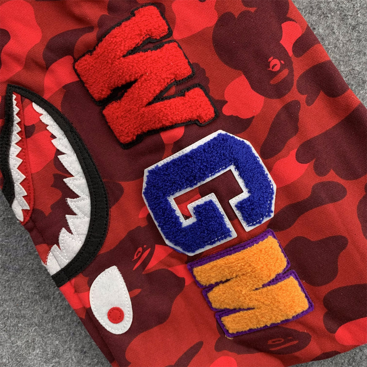 BAPE Color Camo Crazy Shark Full Zip Hoodie 'Multicolor'