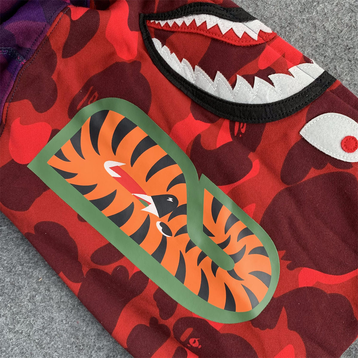 BAPE Color Camo Crazy Shark Full Zip Hoodie 'Multicolor'