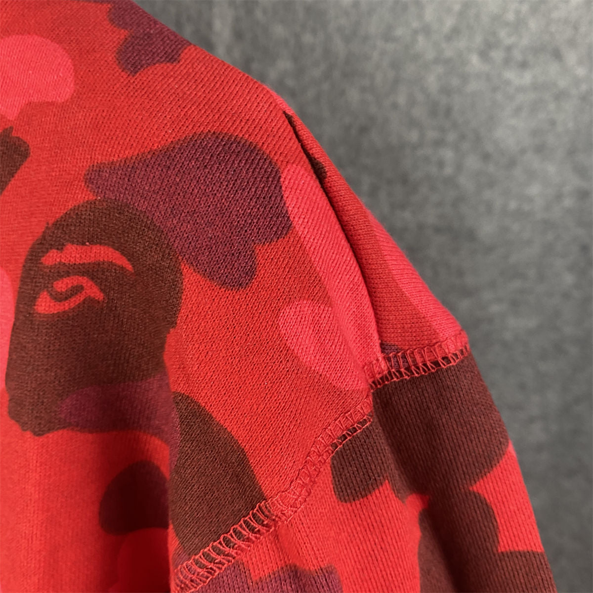 BAPE Color Camo Shark Full Zip Hoodie 'Red'