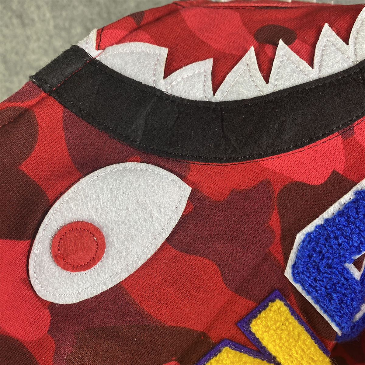 BAPE Color Camo Shark Full Zip Hoodie 'Red'