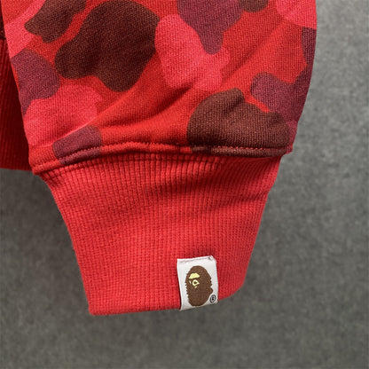 BAPE Color Camo Shark Full Zip Hoodie 'Red'