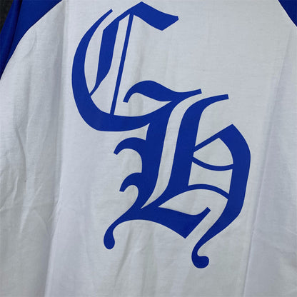 Chrome Hearts CH Baseball Shirt 'White/Blue'