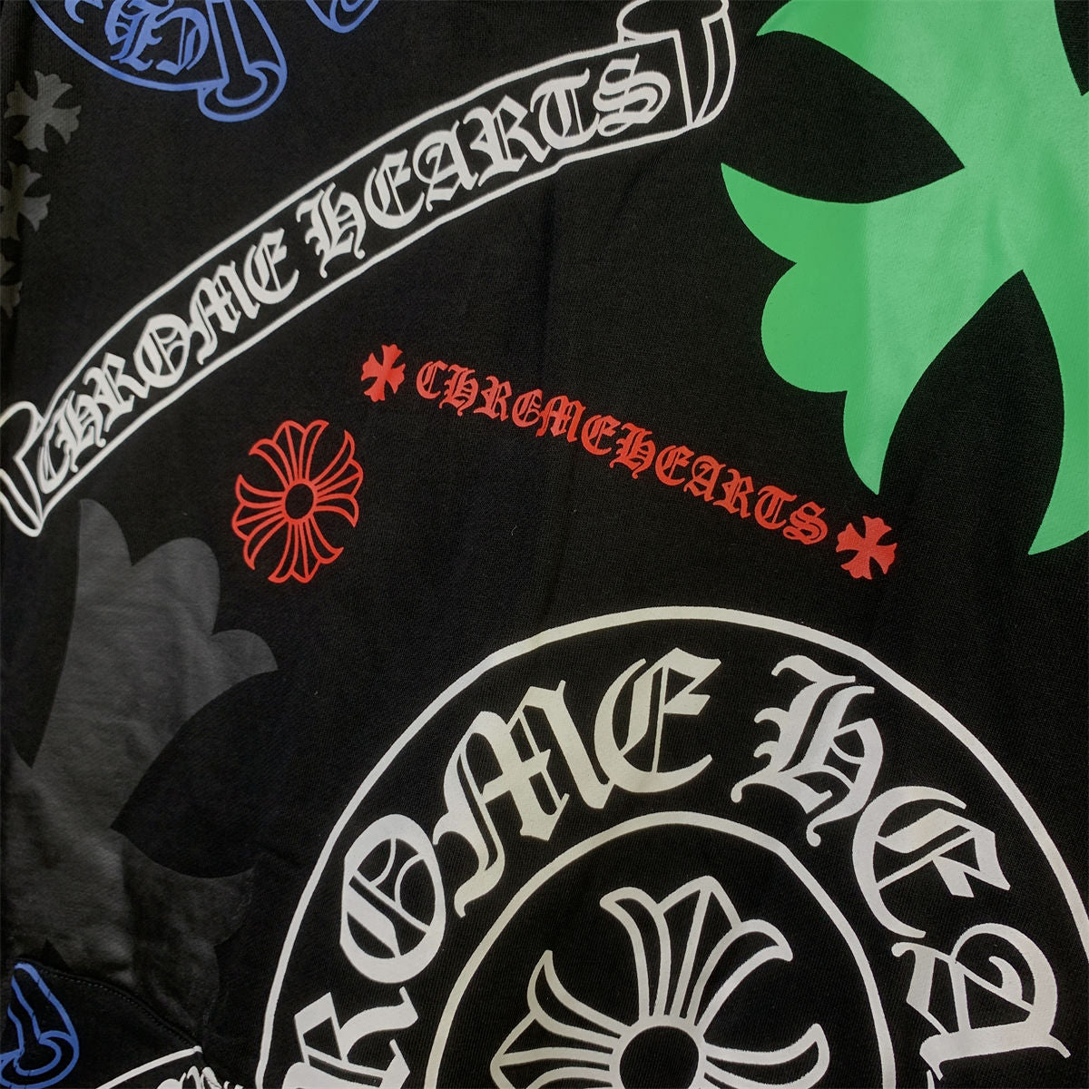 Chrome Hearts Stencil Hoodie 'Black/Multicolor'
