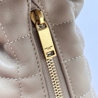 YSL Icarino Large Shoulder Bag Beige Quited Leather 286004