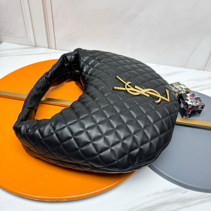 YSL Icarino Large Shoulder Bag Black Quited Leather 286001