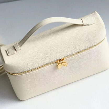 Loro Piana Extra Pocket Bag 27cm White Calfskin