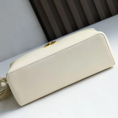 Loro Piana Extra Pocket Bag 27cm White Calfskin