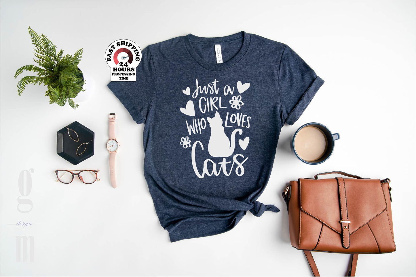 Just A Girl Who Loves Cats, Cat Shirt, Cat Mom Shirt, Women T-Shirt, Plus size,4xl,5xl