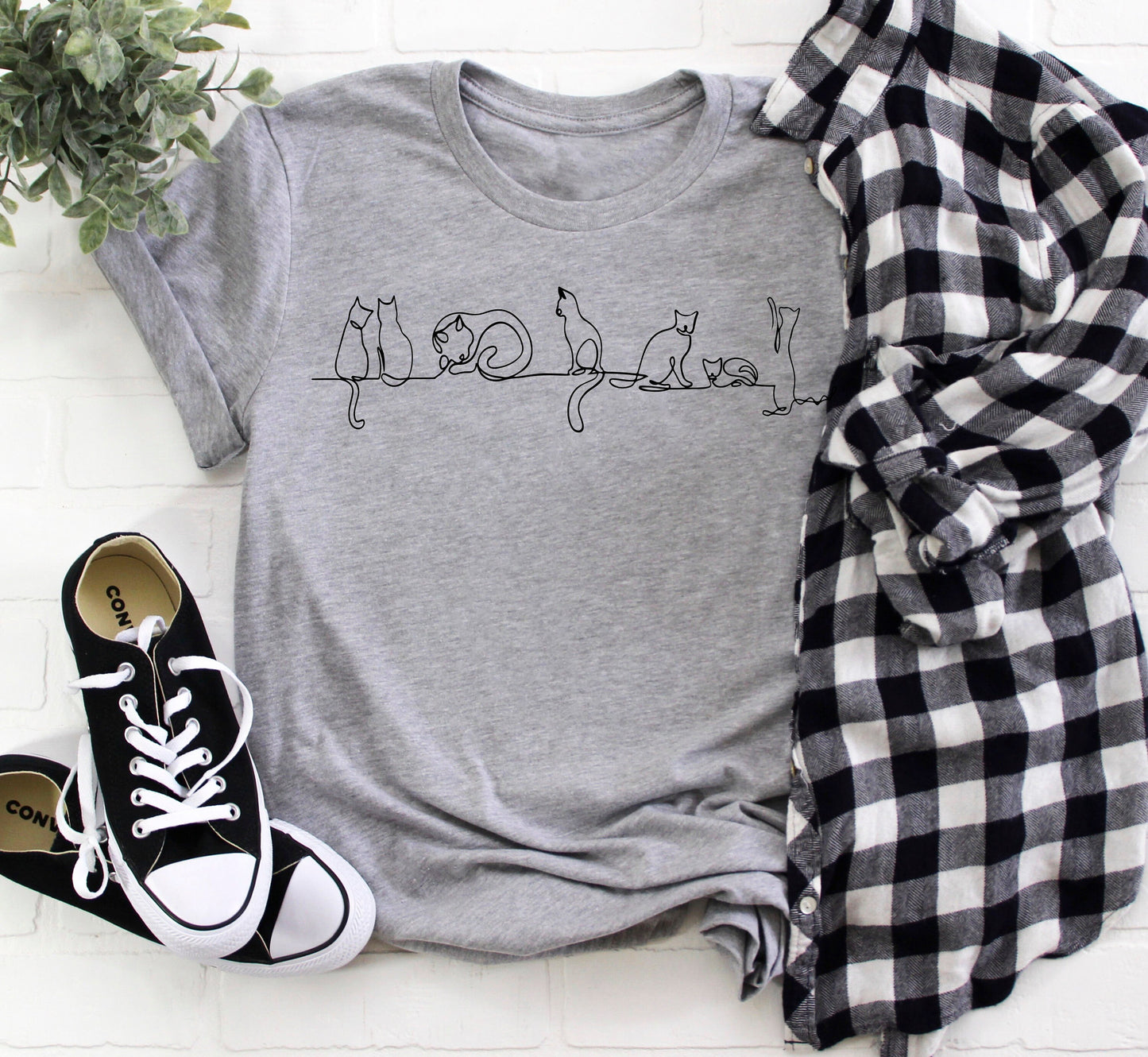 Love Cat Shirt, Cat line Shirt, Animal Lover T-shirt, Pet Love Shirt | Cat Shirt | Cute Cat T-shirt | Gift Shirt | Love Shirt. Cat tshirt