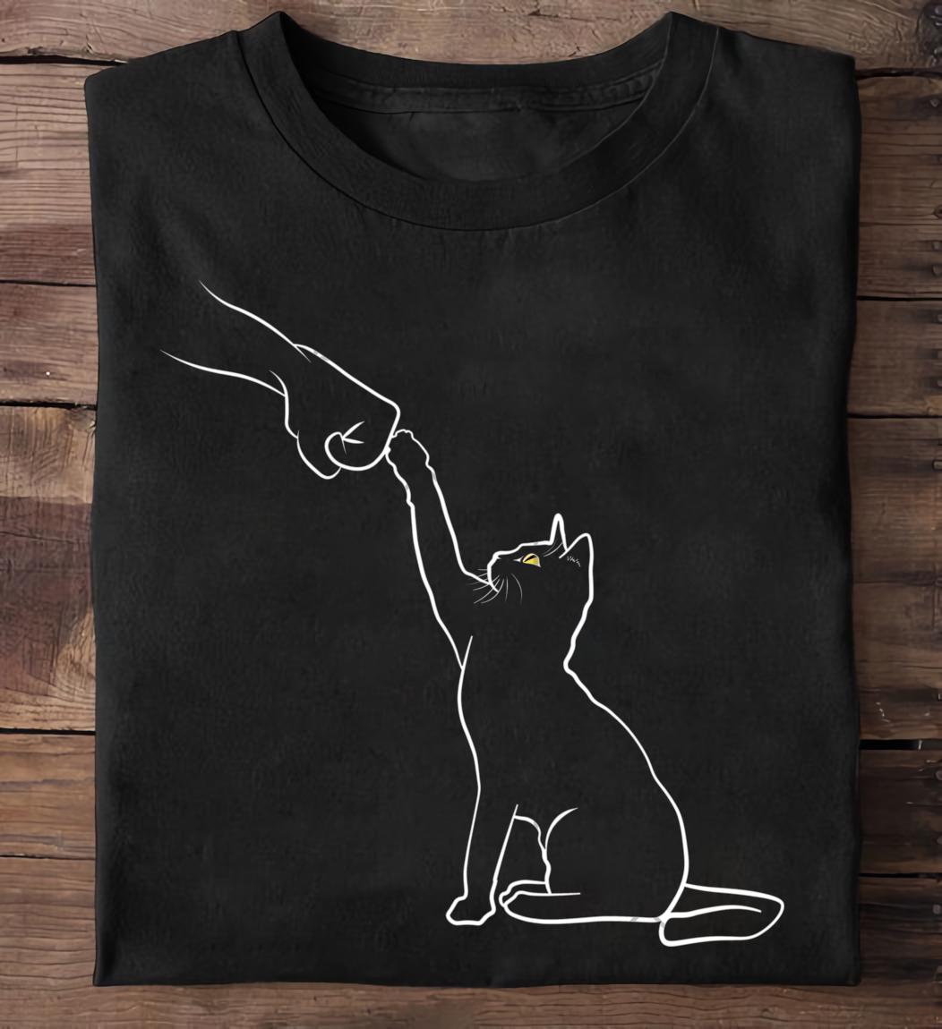 Cute Cat Fist Bump Cat Lover Cat T Shirt - Gift for Cat Lovers - Funny Cat Shirt - Cat Shirt For Women - Cat Shirt