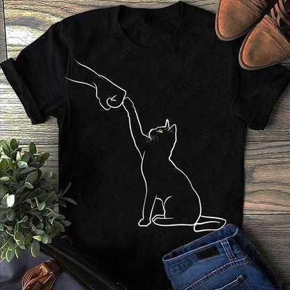 Cute Cat Fist Bump Cat Lover Cat T Shirt - Gift for Cat Lovers - Funny Cat Shirt - Cat Shirt For Women - Cat Shirt