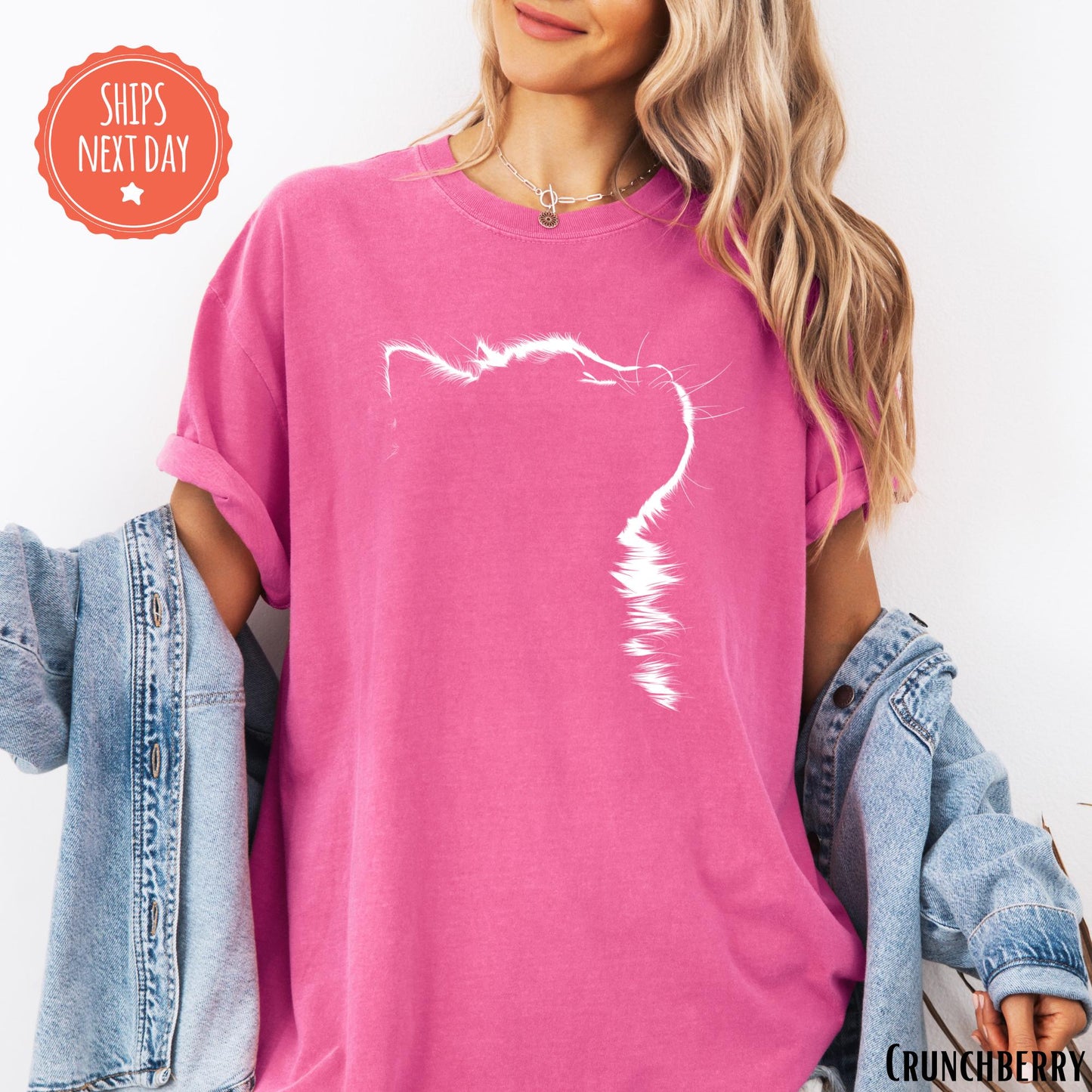 Cat Shirt - Cat Silhouette Tshirt - Cat Mom Tee - Gift For Cat Owner - Cat Lover Shirt - Cat Dad - Minimalist Cat Shirt - Cat Parents Gift